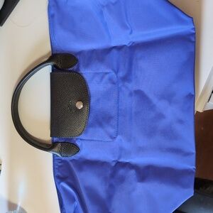 Blue Longchamp Sarah Morris canvas tote new